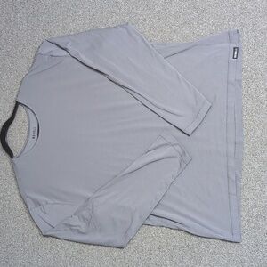NOBULL Long Sleeve T-shirt Size XXL in Gray Super Soft Modal/Cotton/Lycra Blend